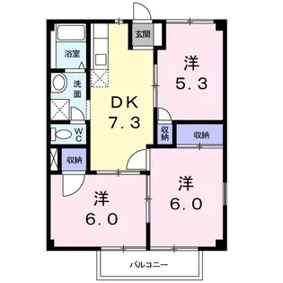 メゾングリーン356【2階】の間取り