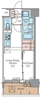 LUXENA+PAWS南行徳【3階】の間取り