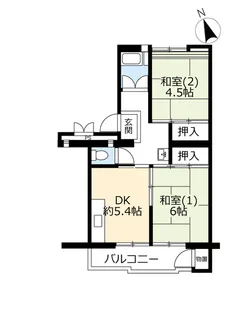 UR野菊野【5階】の間取り