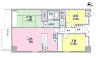 アイルサイドテラス【5階】の間取り