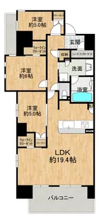 オハナ東鷲宮フロント【15階】の間取り