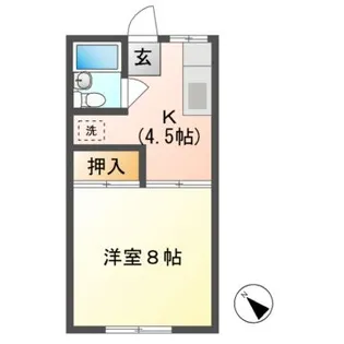 ハイツ栗崎【2階】の間取り