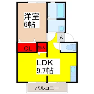 アイハイツ B【2階】の間取り
