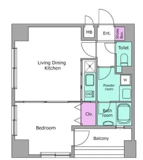 レジディア広尾南【9階】の間取り