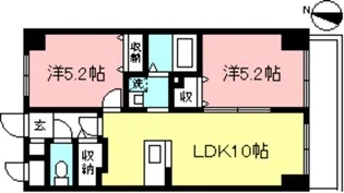 インジュネス【2階】の間取り