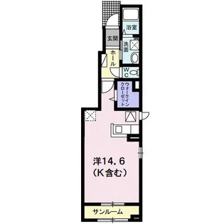 アミ グレイスI【1階】の間取り