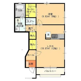 グレイスコート朝倉A棟【1階】の間取り