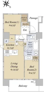 シティハウス巣鴨【4階】の間取り