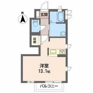 ベアピッチ【1階】の間取り