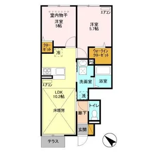 ユーミー【2階】の間取り