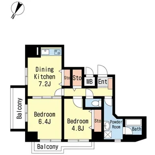 西亀ラスハウス【3階】の間取り