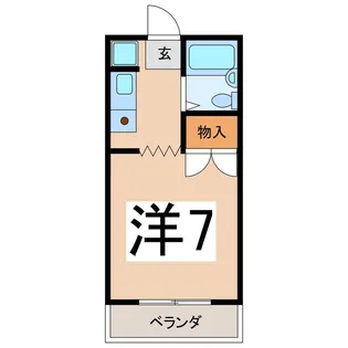 シングルコーポ岩下【3階】の間取り