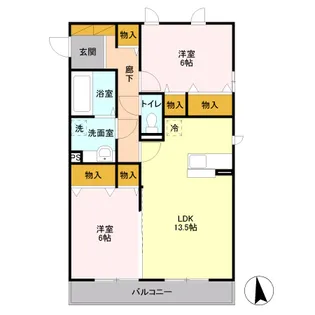 ロータス フローラ A【2階】の間取り