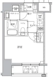 ル・サレーヴ【4階】の間取り