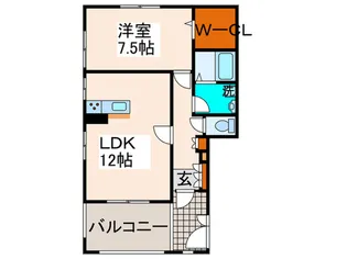 ルーバンO2 A棟【1階】の間取り