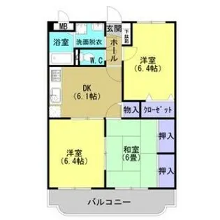 エトワール弐番街壱号館【2階】の間取り