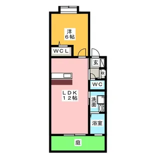ラフィネ神郷【1階】の間取り