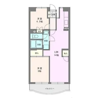 ボヌール秦野I【5階】の間取り