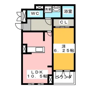 アドバンスオーシャン徳重【1階】の間取り