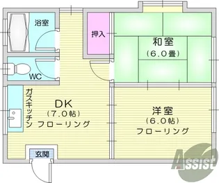 ABEパークハイツ【1階】の間取り