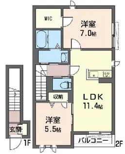 ソラーレ湘南【2階】の間取り