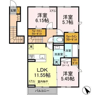 アネモスA【1階】の間取り