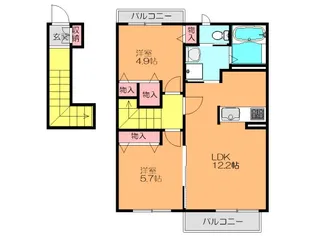 クラーレ渋谷【2階】の間取り