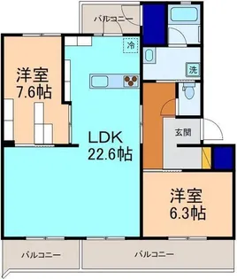 アクアルーチェ犬島【1階】の間取り