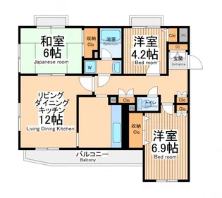 ヴェリタス相模大野【1階】の間取り