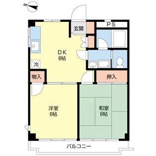 オーシャンブライト【3階】の間取り
