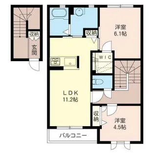 ヴァルト大倉山【2階】の間取り