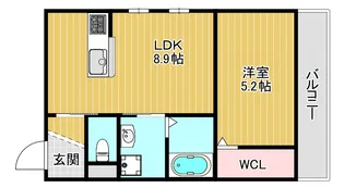 ALL IN ONE SEKIME【3階】の間取り