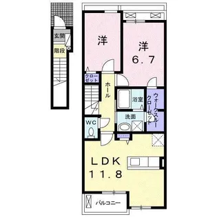 ブライトガーデン葵I、II【2階】の間取り