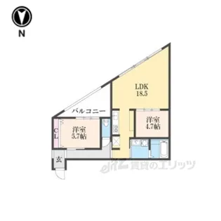 AYM下鴨【3階】の間取り