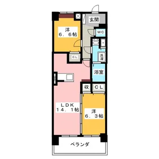 ミル・ベネフィス【1階】の間取り