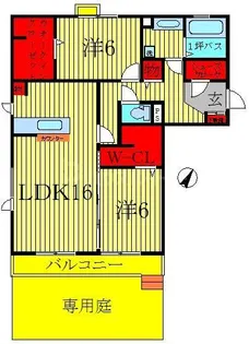 エクセルいちのや【1階】の間取り