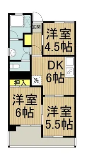 アメニティコウヤマ第2ガーデン【1階】の間取り