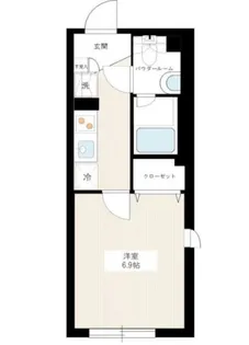 ハーモニーフラッツ中目黒【4階】の間取り