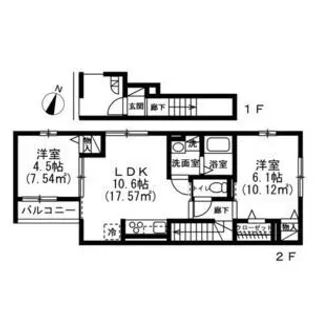 メイズ碑文谷【1階】の間取り