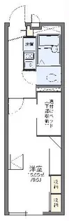 レオパレスピュアタウン【2階】の間取り