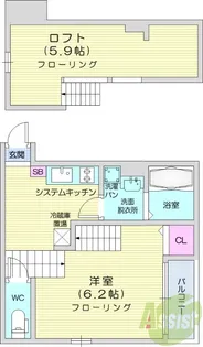 stage宮城野【1階】の間取り