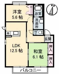 ロイヤル フェルティ A棟【2階】の間取り