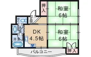 服部サンコーポ【2階】の間取り