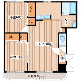カサグランデ平和【4階】の間取り
