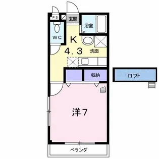 アゼリア HAGA A【1階】の間取り