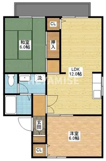 セジュールおがたC【2階】の間取り