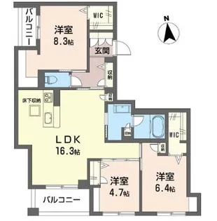 クオレール【2階】の間取り