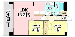 フラワーヒルズ【2階】の間取り