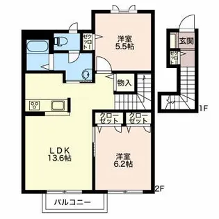 フェリックス-F【2階】の間取り