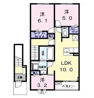 ロークァット I【2階】の間取り